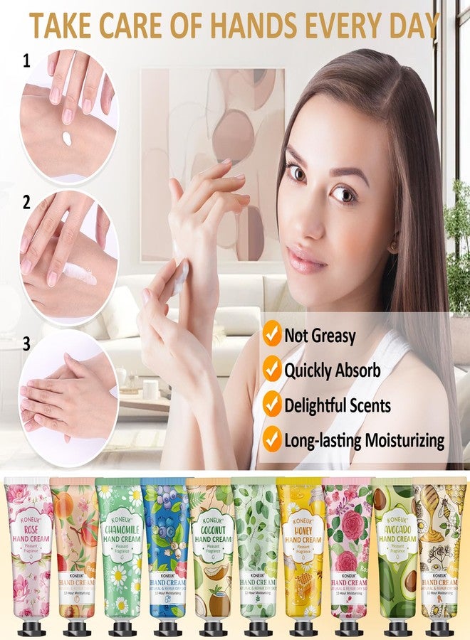 KONEUK 8 Pack Hand Cream Gifts Set for Women, Mini Hand Lotion Travel Size for Dry Cracked Hands, Bulk Hand Cream for Stocking Stuffer, Bridal Shower Favors, Birthday Gifts, Christmas Gifts for Women - Image 4